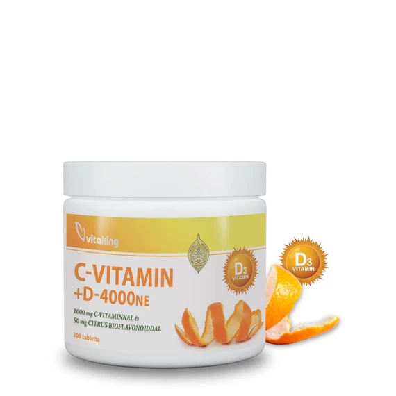 C-1000 +D-4000 komplex vitamin 200 tabletta/doboz Vitaking