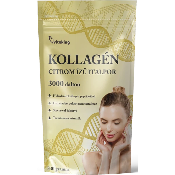 Hidrolizált marhakollagén italpor citrom ízesítésben 330 gr. Vitaking